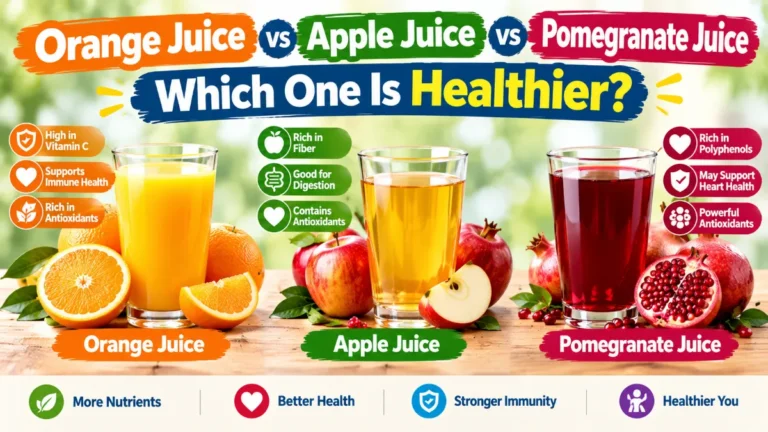 Orange Juice vs Apple Juice vs Pomegranate Juice: Which Is Healthier?